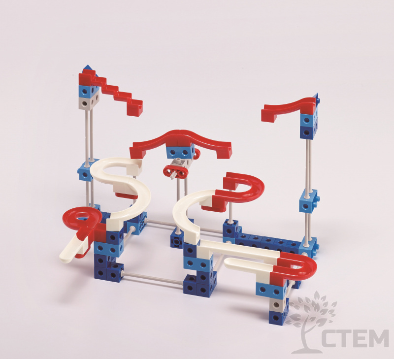 Конструктор "Лабиринт с шариками Marble Run и 2-х см. соединяющимися кубиками (102 детали)"