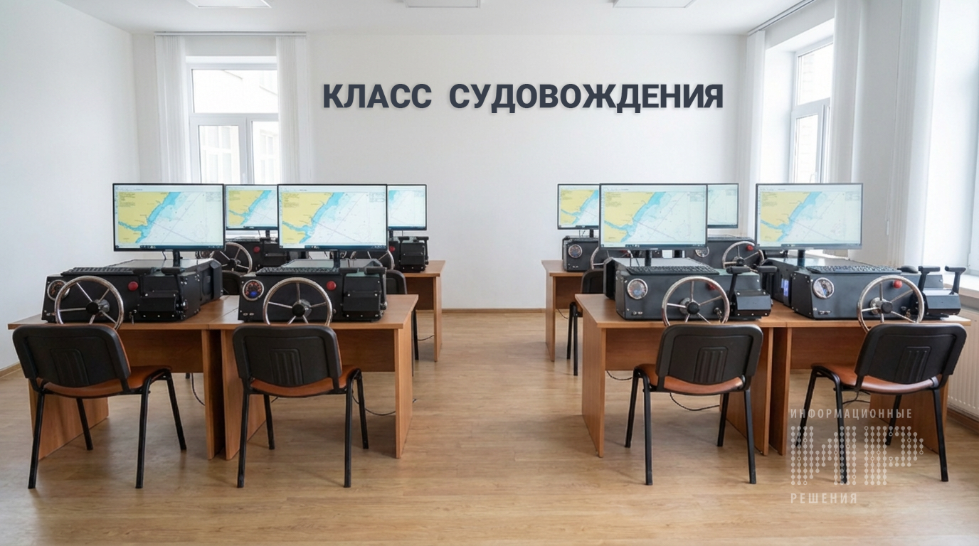 Большой учебный класс тренажёра судовождения