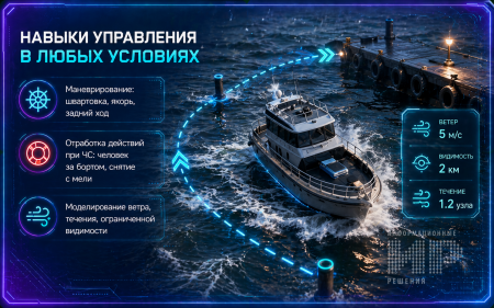 Виртуальный тренажёр отработки навыков судовождения в районах ВВП и ВП согласно ГИМС