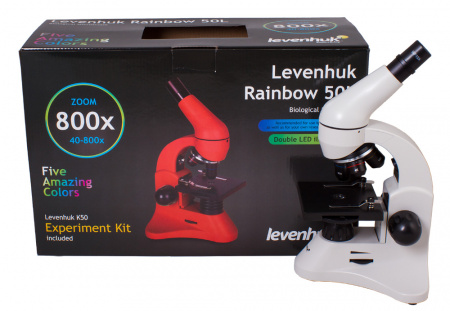 Микроскоп Levenhuk (Левенгук) Rainbow 50L Moonstone\Лунный камень