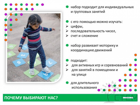 Дорожка цифровая 0-20. 20см., 2 цвета, 21шт.