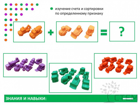 Материал счетный "Транспорт строительный" (48 шт, 6 цветов)