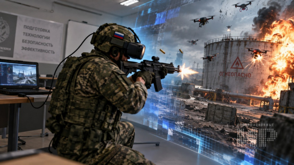 Виртуальный VR тренажер "Отработка навыков обнаружения и поражения мультироторных БПЛА различного класса из стрелкового вооружения"