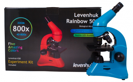 Микроскоп Levenhuk (Левенгук) Rainbow 50L Azure\Лазурь