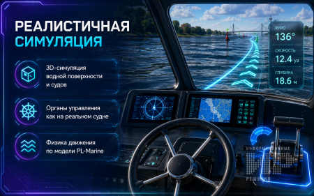 Виртуальный тренажёр отработки навыков судовождения в районах ВВП и ВП согласно ГИМС