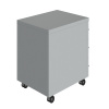 Тумба подкатная низкая с 3-мя ящ. Mod.-400-3-ТЯМн (400х505х595h) 2022 г