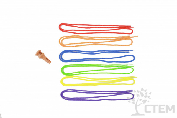 STEM Колышки и шнуровка. Набор из 200 колышков и 30 шнуровок
