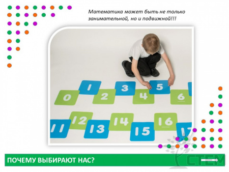 Дорожка цифровая 0-20. 20см., 2 цвета, 21шт.