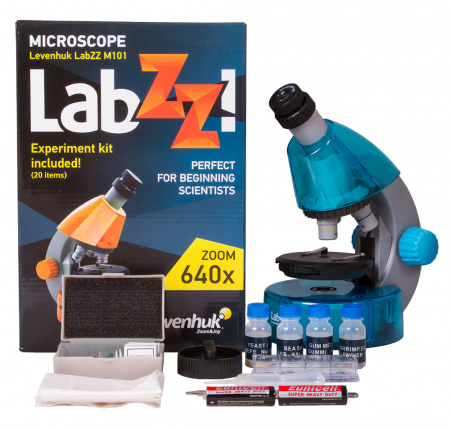 Микроскоп Levenhuk (Левенгук) LabZZ M101 Azure\Лазурь
